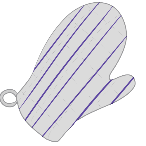 Oven Mitt- Stripey